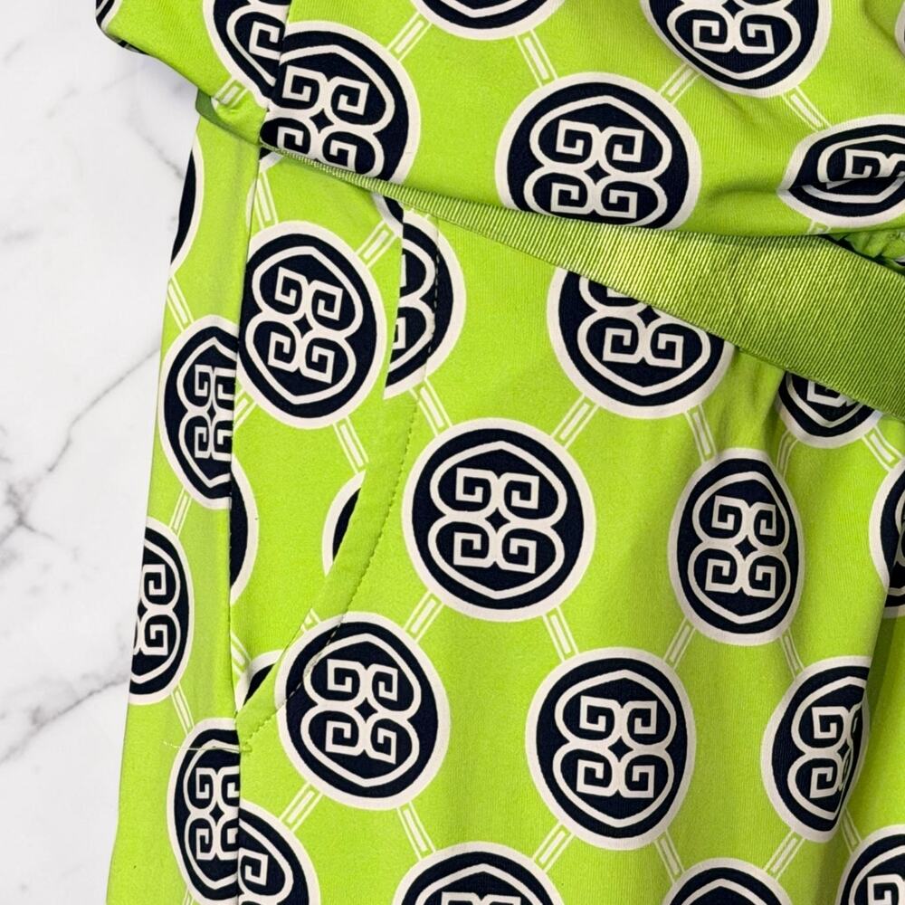Lulu B Sleeveless Jumpsuit XL Lime Green Resort Wide Leg Paquette Fish Belt - Picture 5 of 12